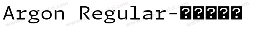 Argon Regular字体转换